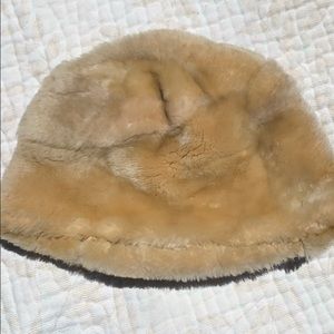 Vintage Faux Fur Ivory Hat